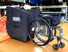 Wheelchair travel bag sized